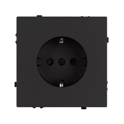 Механизм электрической розетки SCT-NOBE-MEU1-SFPL-BK (230V, 16A) (Arlight, Черный оникс)