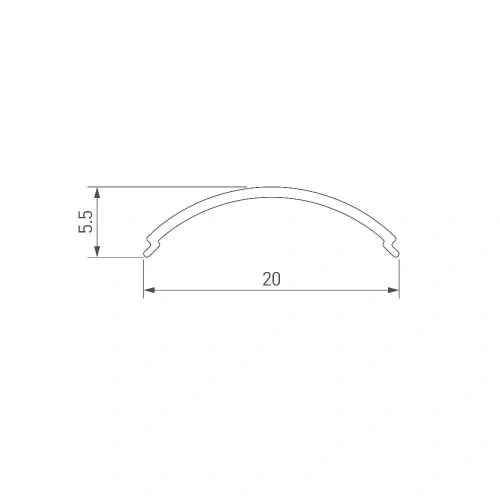 Экран SL-KANT-H16-2000 ROUND BLACK (Arlight, Пластик)