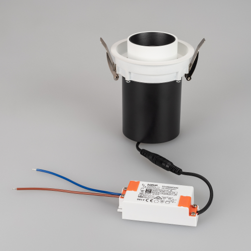 Светильник LTD-PULL-R100-10W Warm3000 (WH, 24 deg, 230V) (Arlight, IP20 Металл, 5 лет)