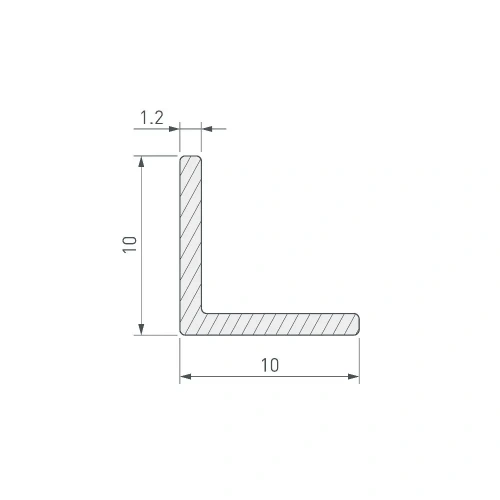Уголок ARH-W10x10x1,2-3000 WHITE (Arlight, Алюминий)