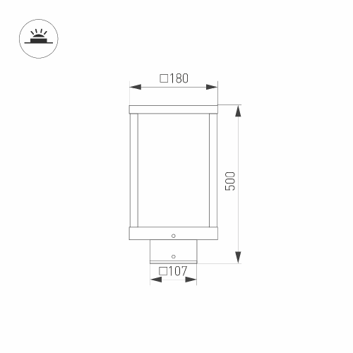 Светильник LGD-Path-Cub-H500B-12W Warm White (Arlight, IP54 Металл, 3 года)