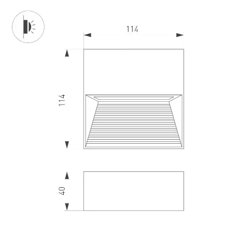 Светильник LGD-RIBONIK-S114x114-5W Day4000 (Черный, 50 deg, 230V) (Arlight, IP65 Металл, 5 лет)