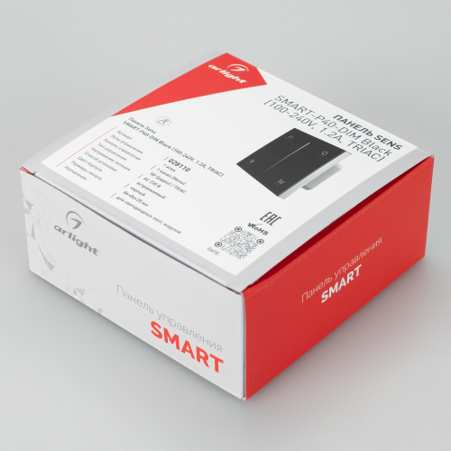 Панель SMART-P36-DIM-IN Black (230V, 1.2A, TRIAC, Sens, 2.4G) (Arlight, IP20 Пластик, 5 лет)