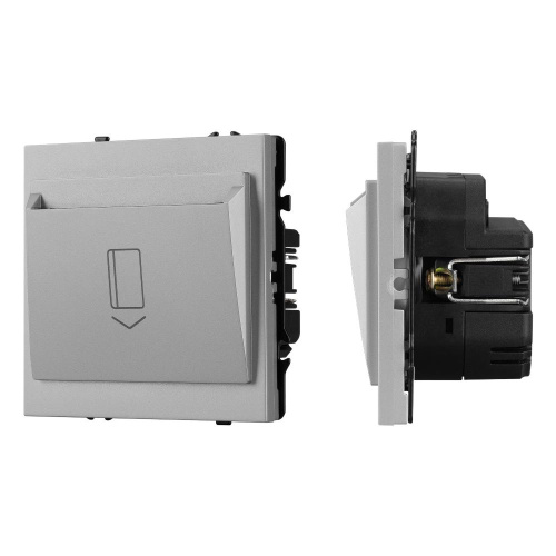 ARL NOBE Выключатель карточный магнитный софт-тач никель SWT-CRD-SFPL-IS (250V, 25A) (Arlight, -)