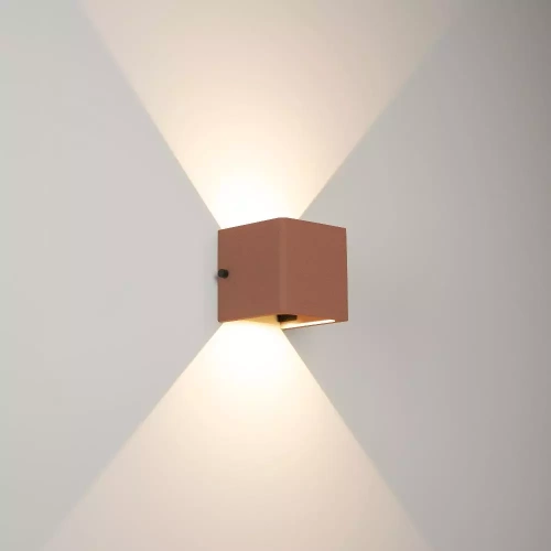 Светильник LGD-PERAN-WALL-S120x120-6W Warm3000 (Beige red, 0-80 deg, 230V) (Arlight, IP65 Бетон, 3 года)