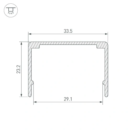 Профиль WPH-FLEX-3020-1000 ANOD (Arlight, Алюминий)
