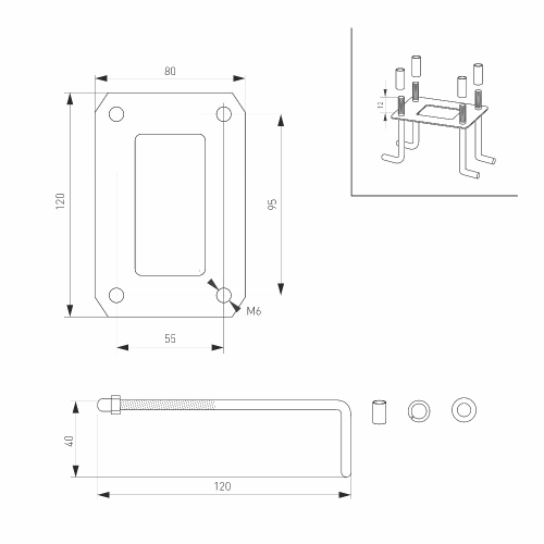 Светильник LGD-TENT-BOLL-H500-9W Warm3000 (GR, 110 deg, 230V) (Arlight, IP65 Металл, 3 года)