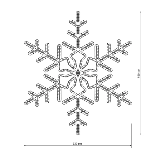 Фигура ARD-SNOWFLAKE-M3-920x920-432LED White (230V, 27W) (Ardecoled, IP65)