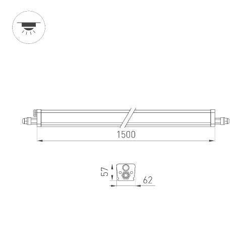 Светильник ALT-TUBULAR-MOTION-1500-36W Day4000 (WH, 120 deg, 230V) (Arlight, IP65 Пластик, 5 лет)