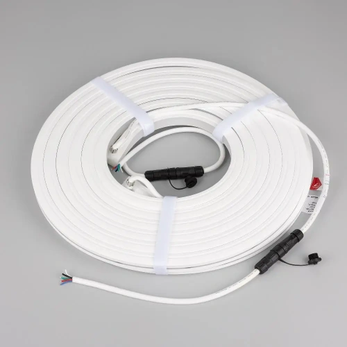 Лента герметичная MOONLIGHT-PRO-TOP-X336-16x16mm 24V RGBW-Warm (12 W/m, IP67, 10m, wire x2) (Arlight, Вывод боковой, 5 лет)
