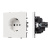 ARL NOBE Розетка зк со шторками софт-тач белый кварц SCT-MEU-SFPL-WH (250V, 16A) (Arlight, -)
