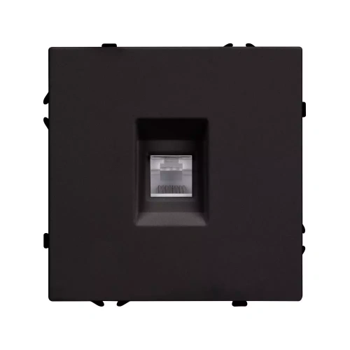 Механизм компьютерной розетки SCT-NOBE-MPC1-SFPL-BK (RJ-45, CAT6) (Arlight, Черный оникс)