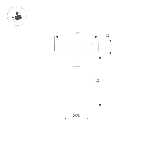 Светильник MAG-MICROCOSM-SPOT-R35-5W Day4000 (BK, 36 deg, 24V) (Arlight, IP20 Металл, 3 года)