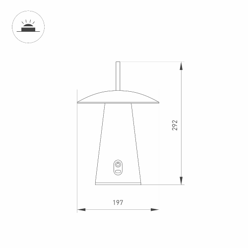 Светильник SP-PATIO-TAB-2W Warm3000 (BK, 127 deg) (Arlight, IP54 Металл, 2 года)