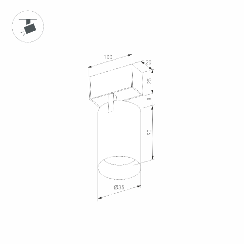 Светильник MAG-SPOT-25-R90-9W Day4000 (BK, 30 deg, 24V) (Arlight, IP20 Металл, 3 года)