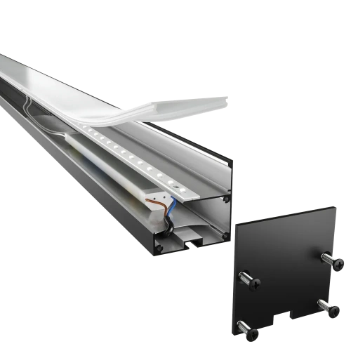 Line Alum Standart 500x50x50 10Вт 4000К Опал Черный