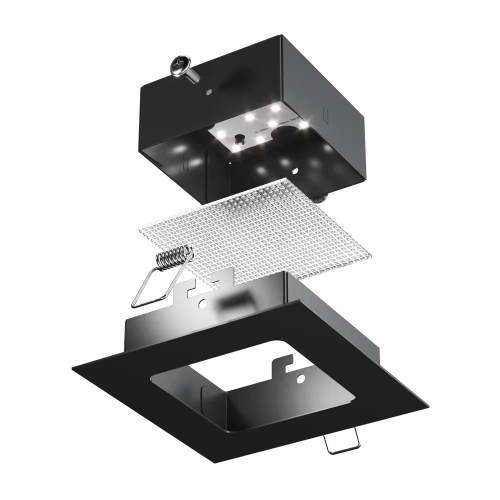Встраиваемый Tetris In 100x100 10Вт 5000К 90Ra Микропризма Черный