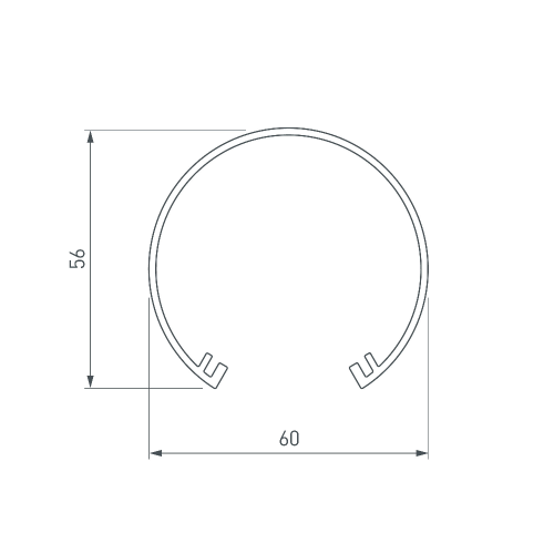 Экран SL-ROUND-D60-2000 OPAL (Arlight, Пластик)