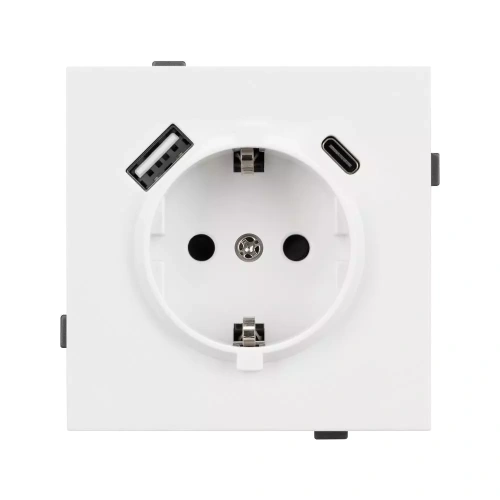 Механизм розетки с USB зарядкой SCT-TENDO-MUAC-SFPL-WH (230V, 16A) (Arlight, Матовый белый)