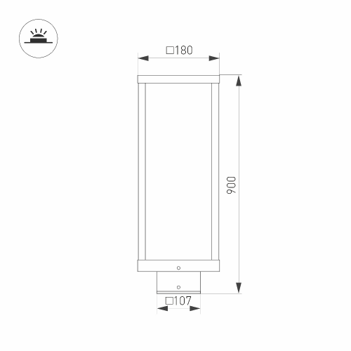 Светильник LGD-Path-Cub-H900B-12W Warm White (Arlight, IP54 Металл, 3 года)