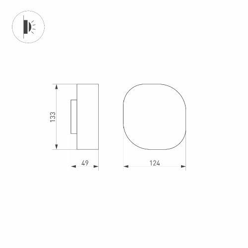 Светильник LGD-SWAMP-WALL-7W Warm3000 (GR, 93 deg, 230V) (Arlight, IP65 Металл, 3 года)