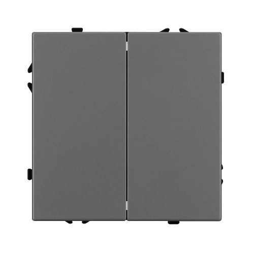 ARL NOBE Выключатель 2 кл софт-тач серый базальт SWT-MK02-SFPL-GR (250V, 10A) (Arlight, -)