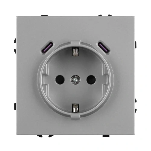 Механизм розетки с USB зарядкой SCT-NOBE-MUCC-SFPL-IS (230V, 16A) (Arlight, -)