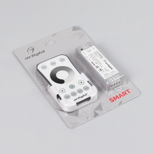 Диммер SMART-DIM-SET-RING (12-24V, 1x8A, ПДУ 2.4G) (Arlight, IP20 Пластик, 5 лет)