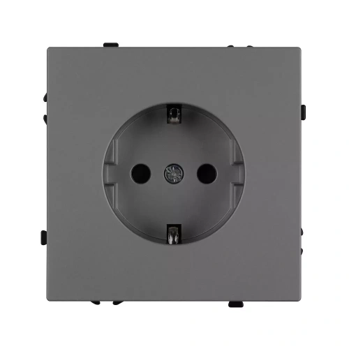 Механизм электрической розетки SCT-NOBE-MEU1-SFPL-GR (230V, 16A) (Arlight, Серый базальт)