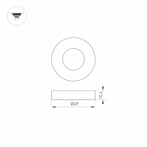 Накладка ART-DECK-CAP-ROLL-R50 (SL, STEEL) (Arlight, Металл)