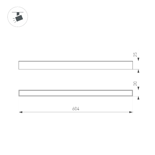 Светильник MAG-FLAT-25-L600-18W Day4000 (BK, 100 deg, 24V) (Arlight, IP20 Металл, 3 года)