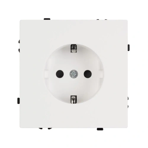ARL NOBE Розетка зк со шторками софт-тач белый кварц SCT-MEU-SFPL-WH (250V, 16A) (Arlight, -)