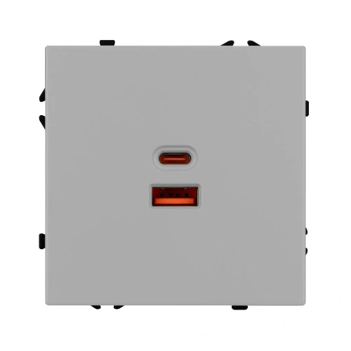 ARL NOBE USB Розетка тип A+C софт-тач никель SCT-MUAC-SFPL-FC-IS (65W, QC3) (Arlight, -)