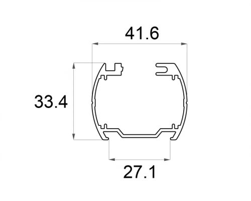 Алюминиевый профиль для треков трехфазный LC-PCT3-2526 анодированный