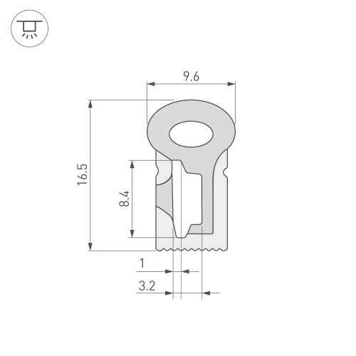 Силиконовый профиль WPH-FLEX-0817-SIDE-S8-10m WHITE (Arlight, Силикон)